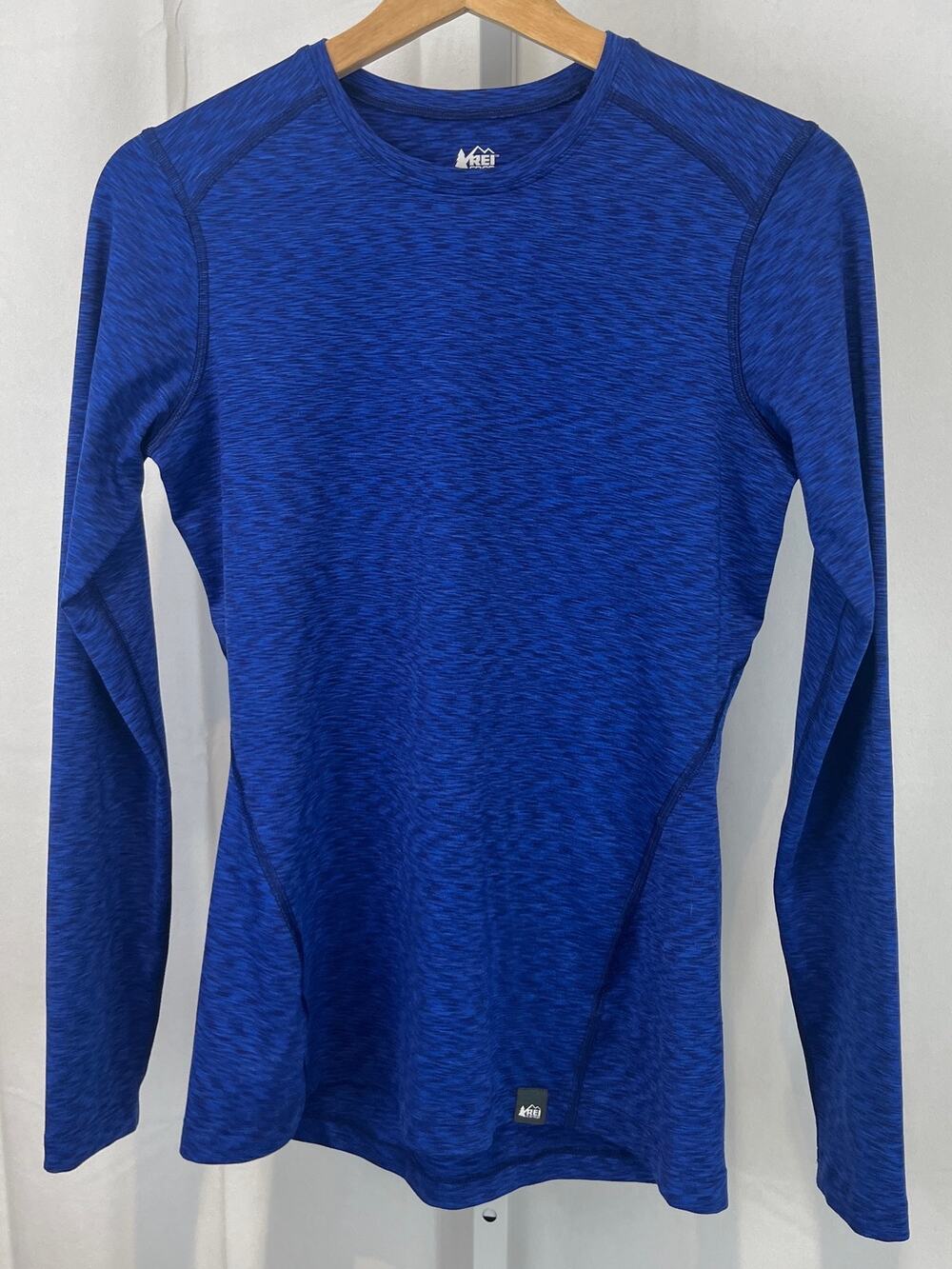 REI Co-Op Womens Midweight Long Sleeve Crew Neck Top T Shirt 121926 Blue Size S
